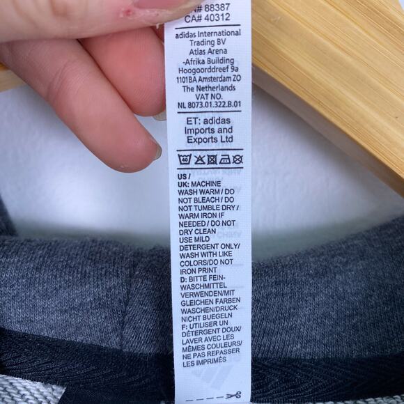 Adidas Men's Standard Game and Go Pullover Hoodie Grey Medium - Picture 4 of 5